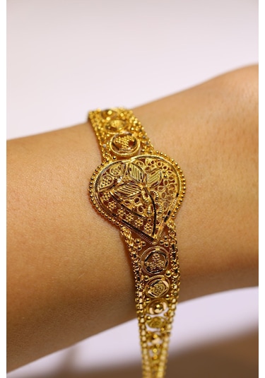 Yenigün Kuyumculuk 14 Ayar Altın Hint Işi Cimarlı Bileklik