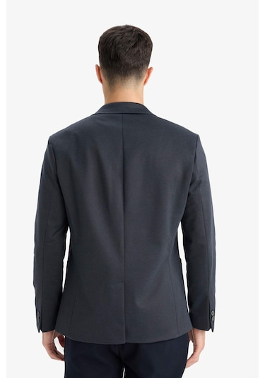 DeFacto Slim Fit Dar Kesim Astarlı Blazer Ceket W9254AZ25SPNV179