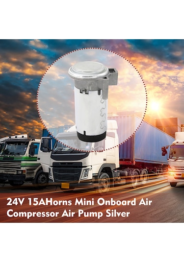 Xindoker 24v Gümüş Hava Kompresörü - Yüksek Sesli Hava Klipsi Motoru, Kamyon/tren İçin Uyumlu, Dayanıklı Plastik Malzeme