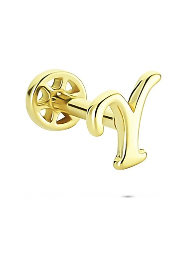 Glorria Altın Y Harfi Tragus Piercing 54507631
