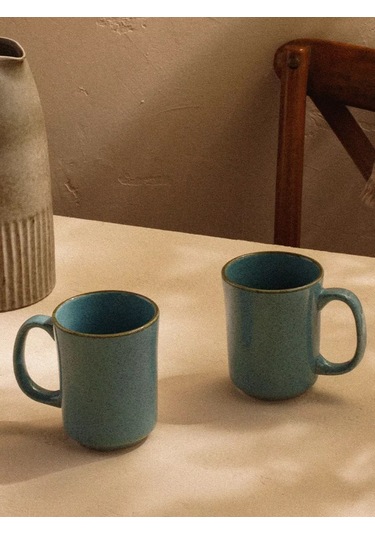 Sl Home Çay Ve Kahve İçin Fincanlar 2 Adet 400 Ml "azura" Porselen 200473612 Açık Mavi