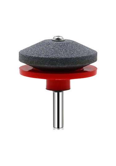 Skycity Makas Bıçağı Taslaştırıcı - 80 Zımpara, 6.35mm 1/4" Uç, Dayanıklı Metal Tasla, Kırmızı