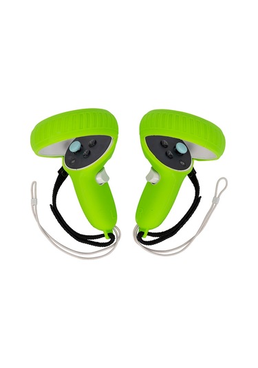 Oculus Quest 2 Vr Aksesuarları İçin 1 Çift Çizilmez Silikon Denetleyici Tutma Kapağı Gamepad Kolu Koruyucu - Yeşil