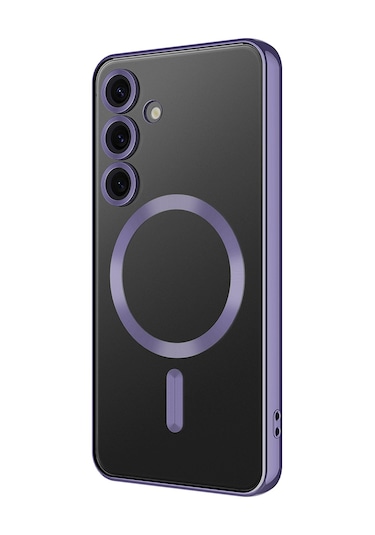 Adige Samsung Galaxy S24 Fe Uyumlu Kılıf Demre Magsafe Kamera Korumalı Lila