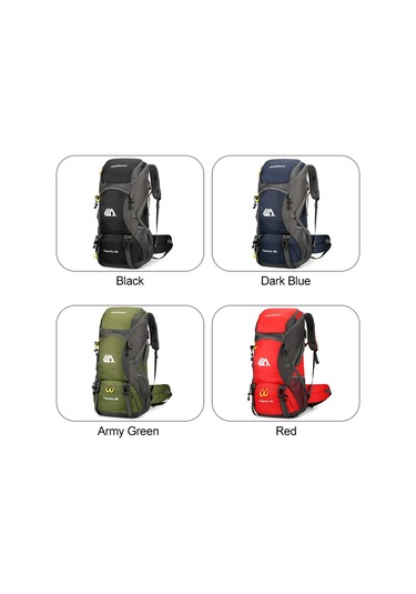 Weikani-50l Suya Dayanıklı Yürüyüş Sırt Çantası Açık Spor Sırt,kırmızı Kızıl Kırmızı