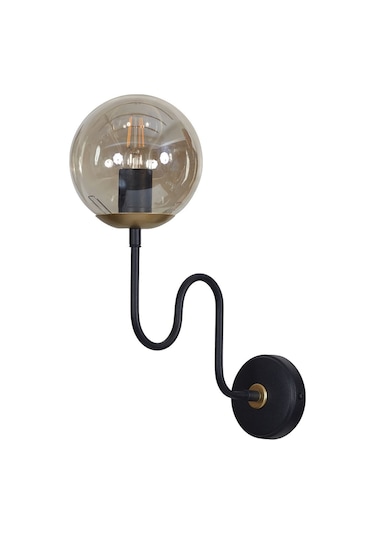 Luzarana Ferro Dikey Sarı-siyah Metal Gövde Bal Rengi Camlı Tasarım Lü .