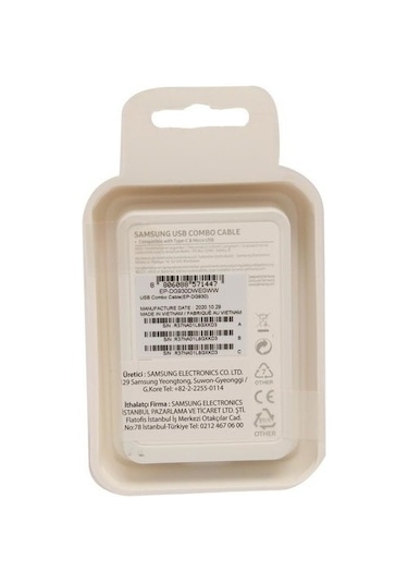 Samsung EP-DG930DWEGWW Micro USB & Type-C Şarj Kablosu 1.5 M Beyaz