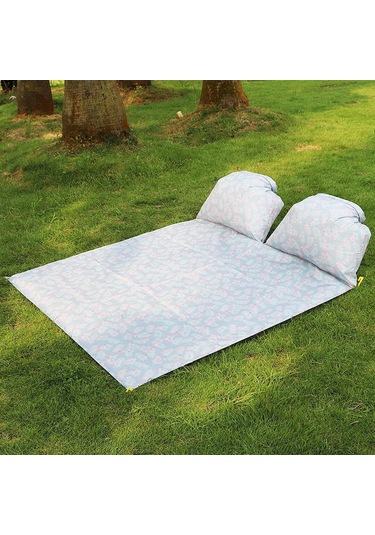 Homyl Baş Destekli Piknik Örtüsü Çim Yürüyüşü İçin Flamingo 145x210cm Çok Renkli