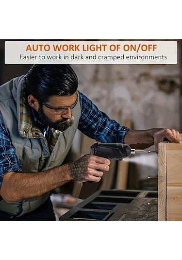 Tcherchi RU11662 Akülü Elektrikli Şarjlı Çok Fonksiyonlu Tornavida Seti 45 Parça