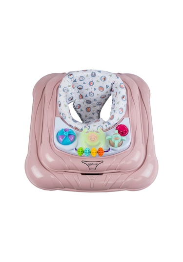 Baby Force Lüks Müzikli Yürüteç Pudra