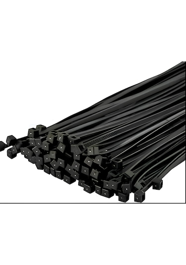 Siyah Plastik Kablo Bağı Plastik Kelepçe 4,8mmx25cm 100 Adet
