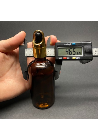 Amber Cam Damlalıklı Şişe Sepet Model Metalik Kapak  100 ML