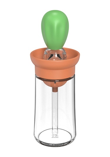 Hfambition Ev Fırında Ve Bahçe Barbeküs İçin Silikon Yağlı Fırça, Dozajlı Yağ Sokucu, Turuncu-yesil, Pratik Kullanım Çok Renkli