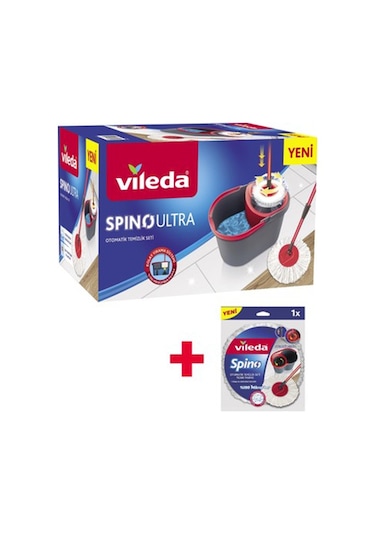 Vileda Spino Ultra Otomatik Temizlik Seti + Spino Yedek Paspas
