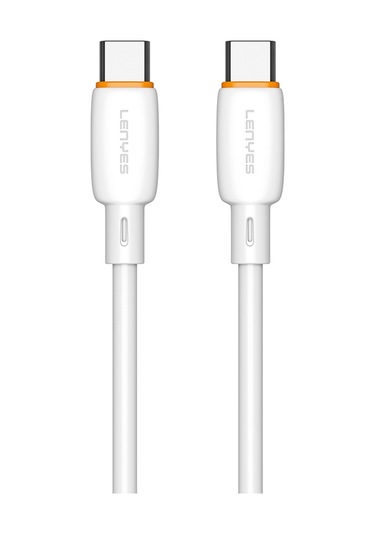 Lenyes Lc548-tc-tc Type-c To Type-c Hızlı Şarj Özellikli Pd Data Ve Şarj Kablosu 60w 1m Beyaz Beyaz