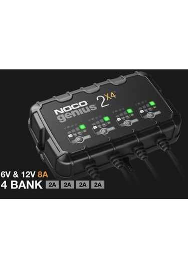 Noco Genıus2x4 6v/12v 40a Çoklu/4 Lü Akıllı Akü Şarj Ve Akü Bakım/desülfatör