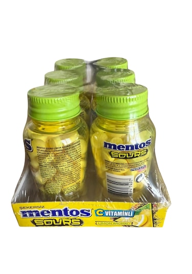 Mentos Sours C Vitaminli Limonlu Sakız 49 G 6 Adet