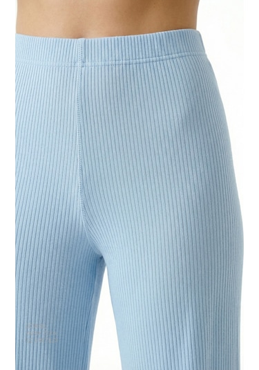 Penti Mavi Ella Solid Pantolon Pijama Takımı