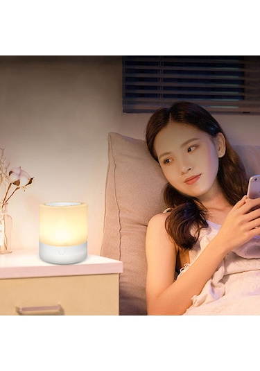 Ranyeek Renkli Işık Efekti Gece Lambası 3.7v 1200mah Batarya, 18-24 Saat Süre, Abs Malzeme Beyaz