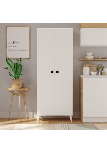 Suntalam 2 Kapaklı 5 Raflı Mega Çok Amaçlı Mutfak Dolabı Banyo Do