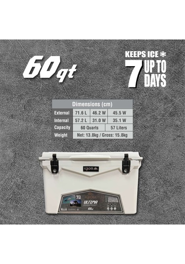 Igloo Ultima 60 Qt Rotomold Buzluk 57 Litre Bej