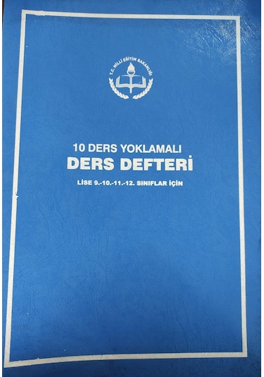 Ders Defteri Büyük Boy 10 Ders Yoklamalı 9-10-11-12 Lise Sınıfl