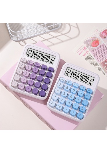 Aubyhe Ofis Ve Öğrenci Hesap Makinesi, Mekanik Klavye, 12 Basamaklı Ekran, Büyük Dairesel Tuşlar, Degrade Renk Seçenekleri 1xaaa Pil Gerekiyor, Pil Dahil Değil Diğer