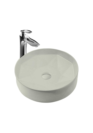 Paluci Enzo Gümüş Gri Çanak Lavabo