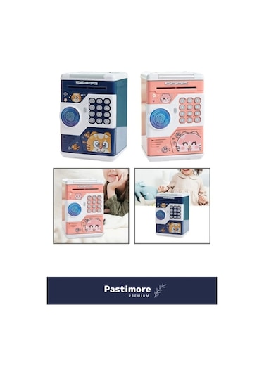 Özel Üretim Abs Plastik Pilli Otomatik Kağıt Bozuk Para Elektronik Parmak İzli Şifreli Atm Kumbara