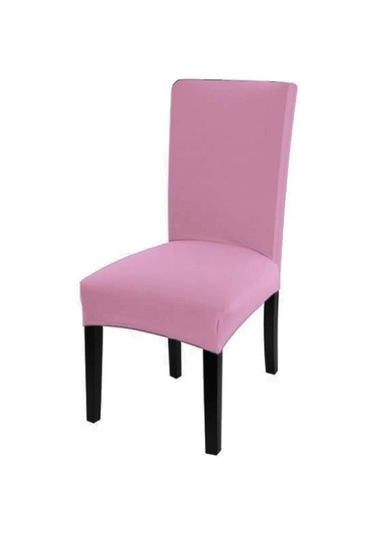 Jms Açık Pembe Katı Renk Sandalye Kapak Spandex Streç