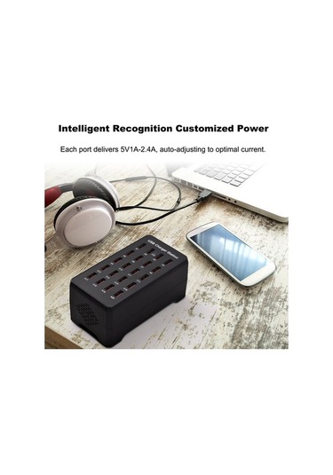 Fortunelane 20 Portlu Usb Şarj Cihazı 100w Hızlı Çoklu Cihaz Şarj Edici Avrupa Standartı 5v 2.4a