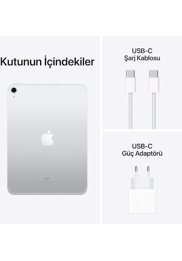 Apple iPad 10. Nesil Wi-Fi + Cellular MQ6J3TU/A 64 GB 10.9" Tablet Gümüş