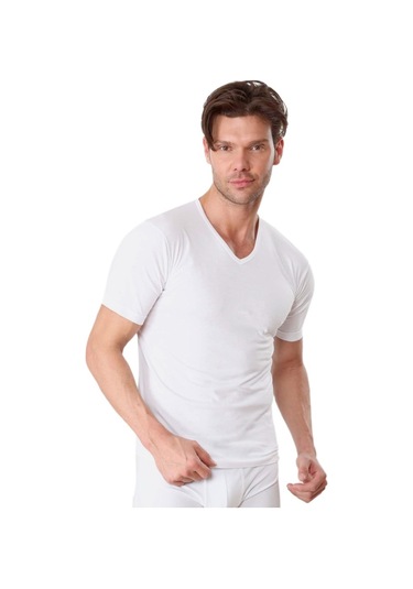 Çok Renkli 6'Lı V Yaka Atlet %100 Penye Redzone