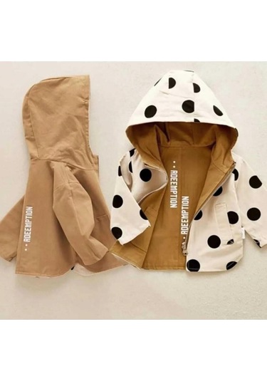 Modavals Kız & Erkek Çocuk Puantiyeli Çift Taraflı Açık Krem& Kahverengi Yağmurluk 489756230 Kahverengi Modavals Kız & Erkek Çocuk Puantiyeli Çift Taraflı Açık Krem& Kahverengi Yağmurluk 489756230 Kahverengi