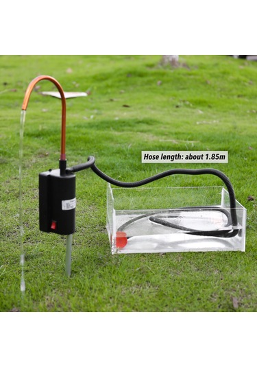 Mufunye Balık Tutma Otomatik Su Alma Makinesi - Taşınabilir Alüminyum Su Pompası, 8 Saat Kullanim Süresi, 1.85m Hortum Pil Dahil Değil