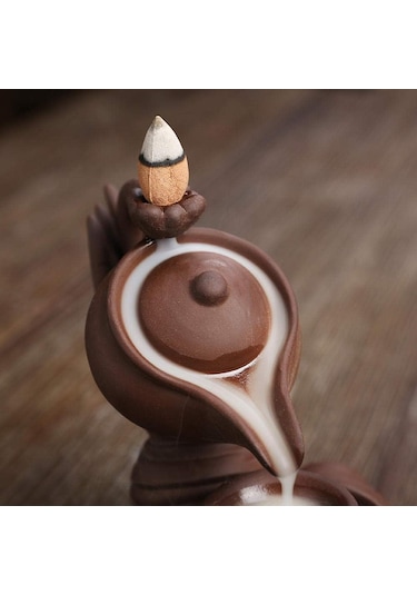 Tütsü Tutucular Seramik Şelale Tütsü Brülörü Bergamot Tütsü Brülör Çerçeve Duman Geri Ve Kokulu Ev Dekorasyon Süsleri 10 14cm