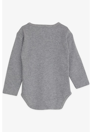 Breeze Erkek Bebek Çıtçıtlı Body Küçük Tamirci 9 Ay-3 Yaş, Koyu Gri Melanj Koyu Gri Melanj