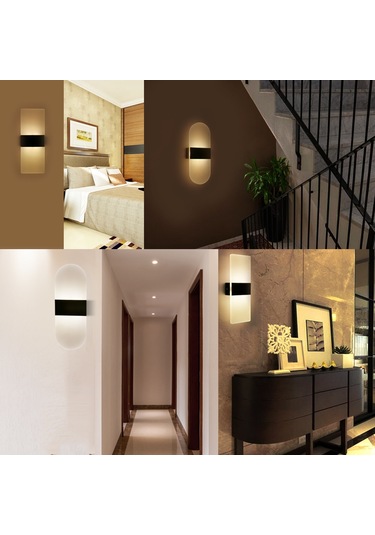 Xiyyadms Altın Açık Beyaz Led Duvar Lambası - Akrilik-alüminyum, 6w, 5000-6500k, Oda/ofis/hotel Dekoratif Işık Dik Açı Gümüş