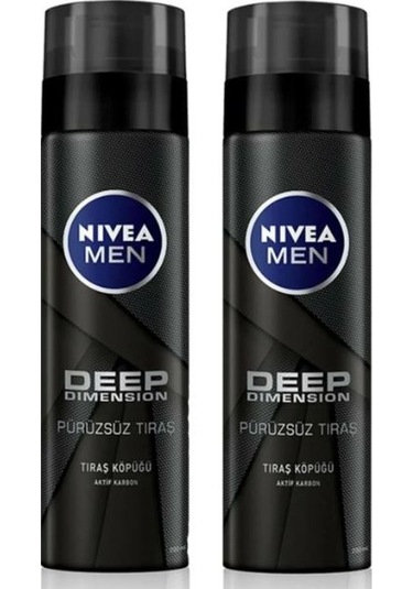 Nivea Men Deep Dimension Pürüzsüz Tıraş Köpüğü 2 x 200 ML