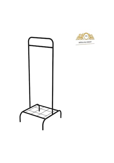Tekli Siyah Butik Askı Konfeksiyonel Askı Siyah