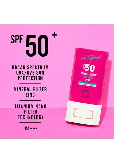 Eda Taşpınar Mineral Filtreli Pink Zinc Stick Güneş Kremi SPF50+ 20 G