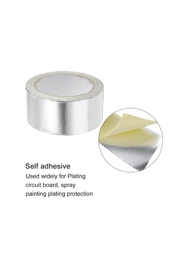 Alüminyum Folyo Bandı 2 İnç X 22 Metre Hvac İçin Gümüş Yüksek Sıcaklık Bant, Sızdırmazlık, Yama Sıcak Ve Soğuk Hava Kanalları 4 Pcs