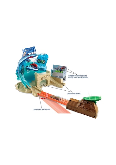 Hot Wheels Köpekbalığı Kumsal Yarışı Oyun Seti Hotwheels Fnb21
