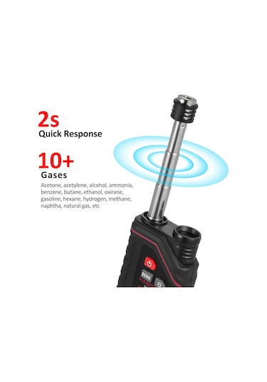 Habotest Ht58pro Şarj Edilebilir Doğal Gaz Dedektörü Siyah
