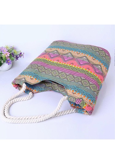 Canva Kadın Omuz Çantası Izgara Çizgili Şık Çanta Açık Hava İçin Diğer