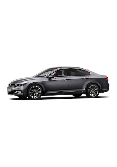 Volkswagen Passat B8.5 Krom Cam Çıtası Çerçevesi 8 Parça 2019-