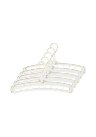 Suntek Elbise Askısı Organizatör Beyaz 5 Adet Çok Renkli