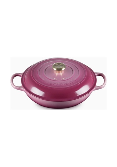 Le Creuset Gourmet Profesyonel Lüks Döküm Tencere Pembe 30 Cm