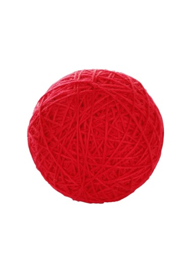Kör Kediler İçin Çıngıraklı Kırmızı 10 CM Yumak Kedi Oyuncağı