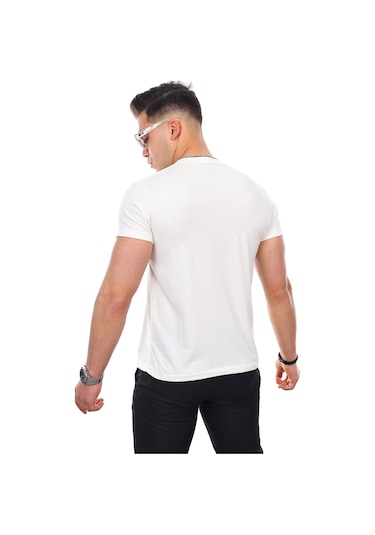 Erkek Siyah-Beyaz Standart Bisiklet Yaka 4'lü Tişört Siyah - Beyaz